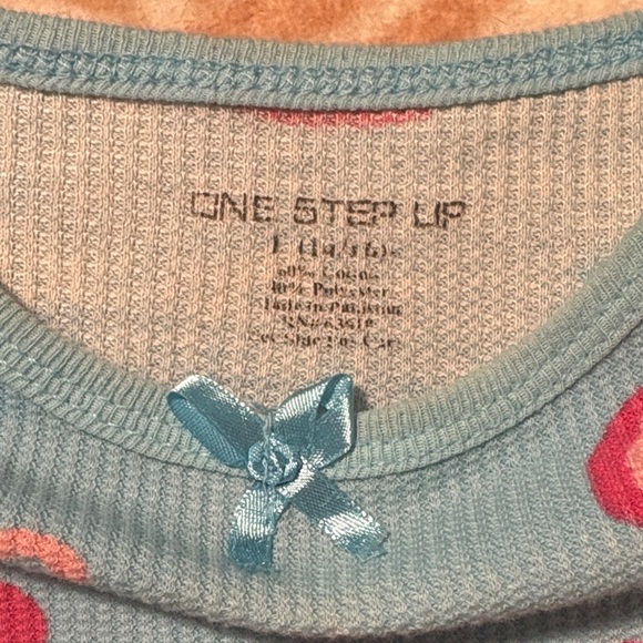 Kids Blue Peace and Hearts Pajama Set - Picture 3 of 4